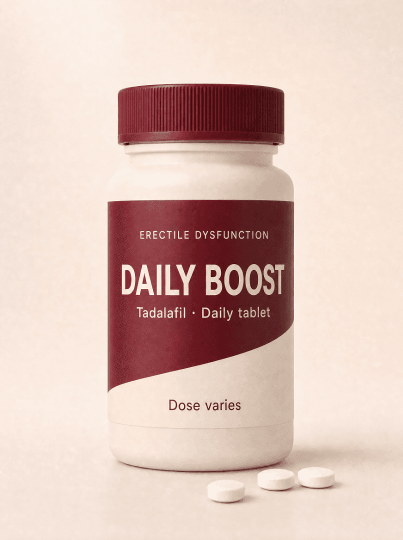 Daily Boost tadalafil daily tablets bottle