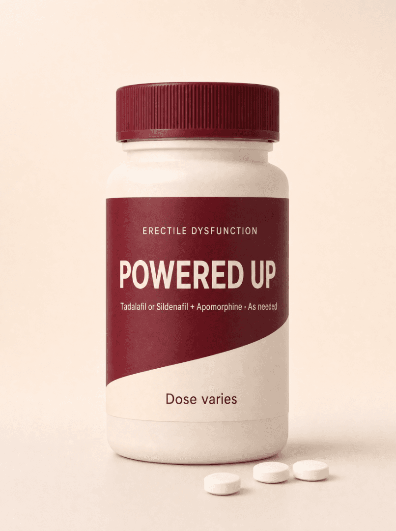 Powered Up as-needed tablets bottle